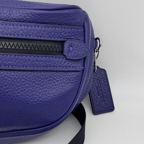 Coach Vale Belt Bag Womens Pebbled Leather Crossbody Fanny Pack Adjustable Grape - Picture 7 of 16